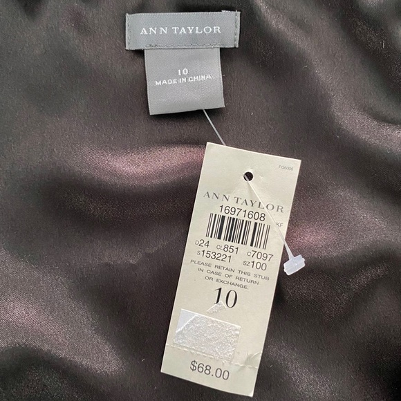 🆕 NWT: Ann Taylor Brown Silk Wrap Halter Top - Picture 6 of 6